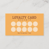 Carte De Visite Retro Cinnamon Roll Logo Bakery Loyalty Rewards (Dos)