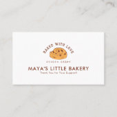Carte De Visite Retro Cinnamon Roll Logo Bakery Loyalty Rewards (Devant)