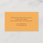 Carte De Visite Retro Cinnamon Roll Logo Bakery Pastry Chef (Dos)