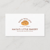 Carte De Visite Retro Cinnamon Roll Logo Bakery Pastry Chef (Devant)