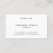 Carte De Visite Retro Classique Nostalgale look élégant Simple Pla (Dos)