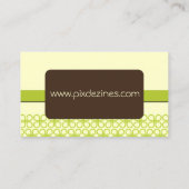 Carte De Visite Retro Clochers Motif / Moss Green (Dos)