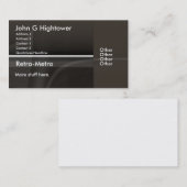 Carte De Visite Rétro collection de métro (Devant / Derrière)