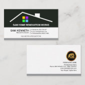 Carte De Visite Rétro Colonne Réparation de la maison Construction (Devant / Derrière)