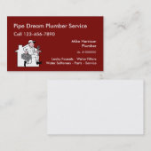 Carte De Visite Rétro conception de service de plombier (Devant / Derrière)