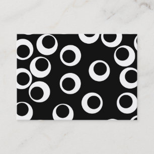 Carte De Visite Rétro conception noire et blanche à la mode