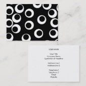 Carte De Visite Rétro conception noire et blanche à la mode (Devant / Derrière)