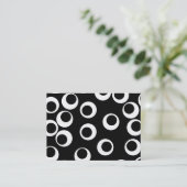 Carte De Visite Rétro conception noire et blanche à la mode (Debout devant)