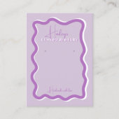 Carte De Visite Retro courbure violet squiggle affichage de bijoux (Devant)