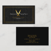 Carte De Visite Rétro couteau en bois noir de approvisionnement (Devant / Derrière)