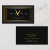 Carte De Visite Rétro couteau en bois noir de approvisionnement (Devant / Derrière)