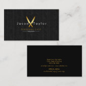 Carte De Visite Rétro couteau en bois noir de approvisionnement (Devant / Derrière)