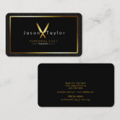 Carte De Visite Rétro couteau en bois noir de approvisionnement (Devant / Derrière)