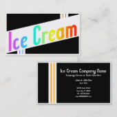 Carte De Visite rétro crème glacée (Devant / Derrière)