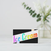 Carte De Visite rétro crème glacée (Debout devant)