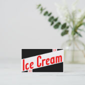 Carte De Visite rétro crème glacée (Debout devant)