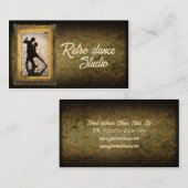 Carte De Visite Retro Dance Studio Jazz & Tap Dance Classes (Devant / Derrière)