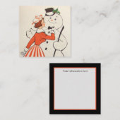 Carte de visite rétro de la vieille dame de Noël (Devant / Derrière)