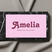 Carte De Visite Retro Decorative Minimalist Pink