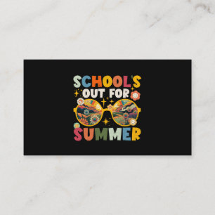 Carte De Visite Retro Dernière journée de l'école dehors pour ense