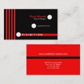 Carte de visite rétro des points blancs de Red Lin (Devant / Derrière)