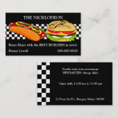 Carte de visite Retro Diner (Devant / Derrière)