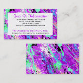 Carte De Visite Rétro éclaboussure de peinture des années 80 - (Devant / Derrière)