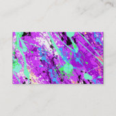 Carte De Visite Rétro éclaboussure de peinture des années 80 - (Dos)