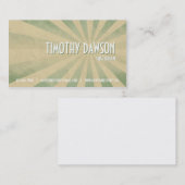 Carte De Visite Rétro éclat - Teal (Devant / Derrière)