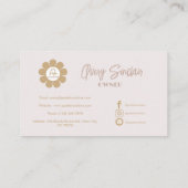 Carte De Visite Retro Elegant Blush Pink Business (Dos)