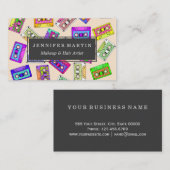 Carte De Visite Rétro enregistreurs à cassettes modelés des années (Devant / Derrière)