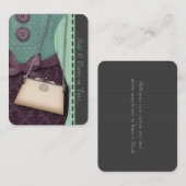 Carte De Visite Rétro équipement et sac à main de boutique (Devant / Derrière)