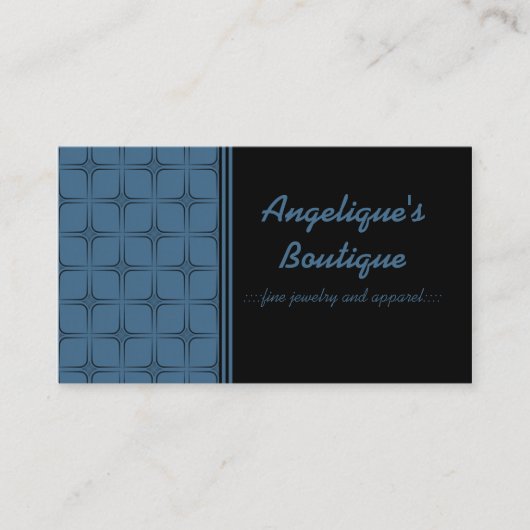 Carte de visite rétro fabuleux, bleu (Devant)