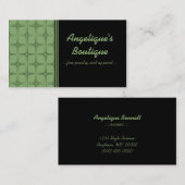 Carte de visite rétro fabuleux, vert clair (Devant / Derrière)