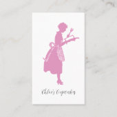 Carte De Visite Retro Femme Cupcake Baker (Devant)