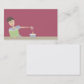 Carte De Visite Rétro femme de cuisine de cuisson cassant des (Devant / Derrière)