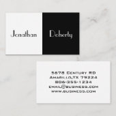 Carte De Visite Rétro fente noire et blanche (Devant / Derrière)