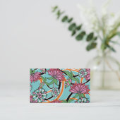 Carte De Visite Rétro floral (Debout devant)