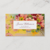 Carte De Visite Retro Floral 1950 Primroses Design (Devant)