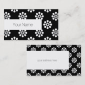 Carte De Visite Rétro Flowers (Devant / Derrière)