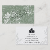 Carte de visite Retro Flowers (Devant / Derrière)