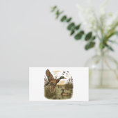 Carte De Visite Retro-Flying-Mallard-Duck-Hunting,  (Debout devant)