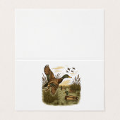 Carte De Visite Retro-Flying-Mallard-Duck-Hunting (Extérieur déplié)