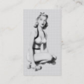 Carte De Visite Rétro forme physique B/W (Dos)