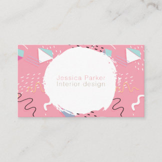 Carte De Visite Rétro formes de griffonnage esquissées des années