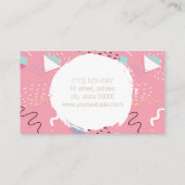 Carte De Visite Rétro formes de griffonnage esquissées des années (Dos)