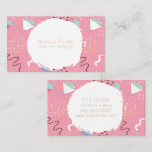 Carte De Visite Rétro formes de griffonnage esquissées des années (Devant / Derrière)