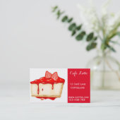 Carte De Visite Rétro gâteau au fromage mignon de fraise de (Debout devant)