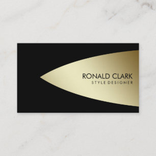 Carte De Visite Retro Gold Black Metal Financial Professional