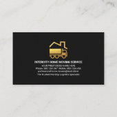 Carte De Visite Retro Gold Home Moving Truck (Dos)